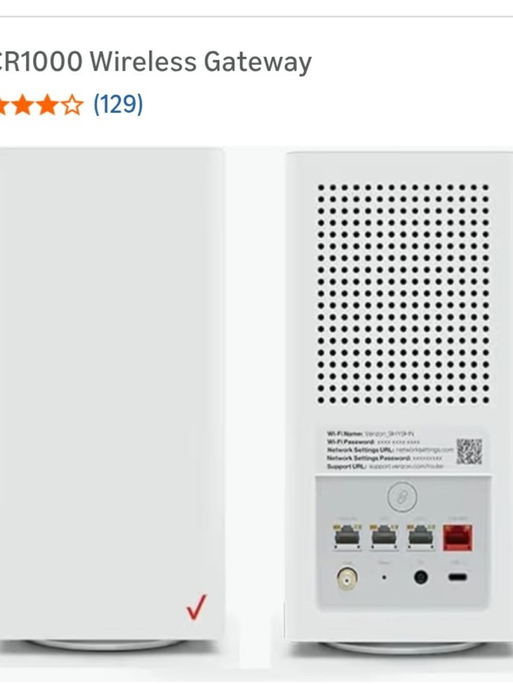NEW Verizon White Wireless Gateway Router - AC1200 Dual-Band